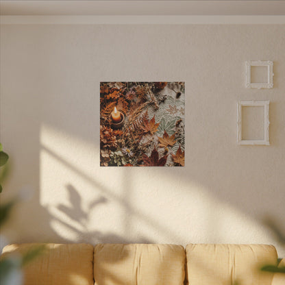 Candlelight Dried Flowers Canvas Art - Japandi Seijaku