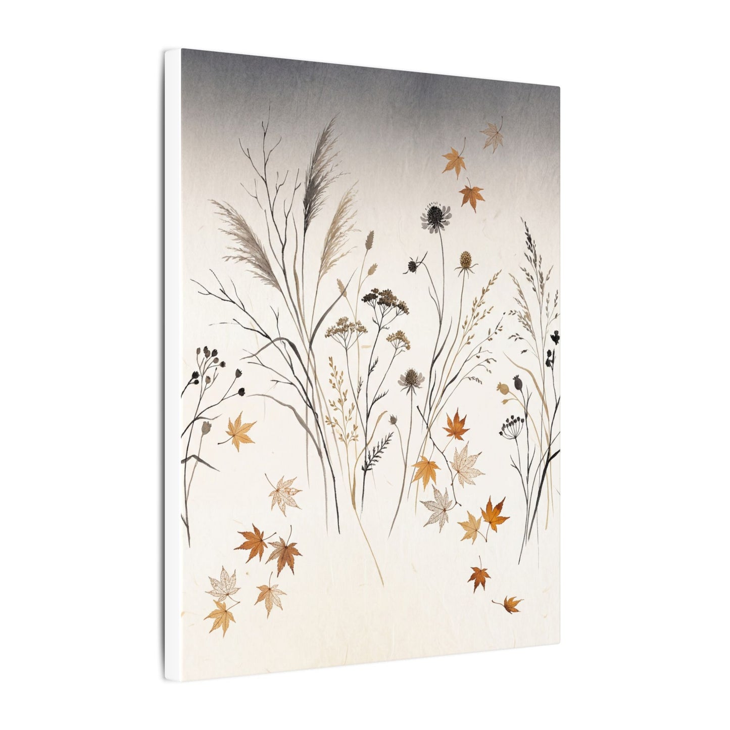 Dawn Dried Flowers Canvas Art - Japandi Kanso