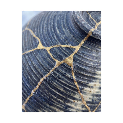 Shibui Water Ripple Wall Art Print - Kintsugi Gold Repair