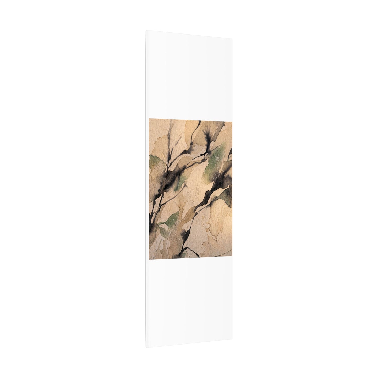 Japandi Shadow Play in Golden Hour | Watercolor Canvas Art