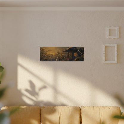 Spring Moonlit Garden Gold Vein Canvas Art | Resilient Decor