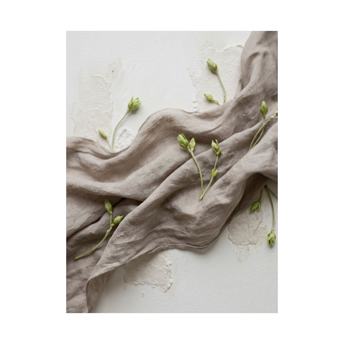 Silk Drape Wall Art Print | Spring Japandi Texture Art