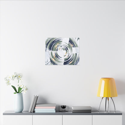 Winter Water Ripple Sumi E Canvas Art | Peaceful Decor