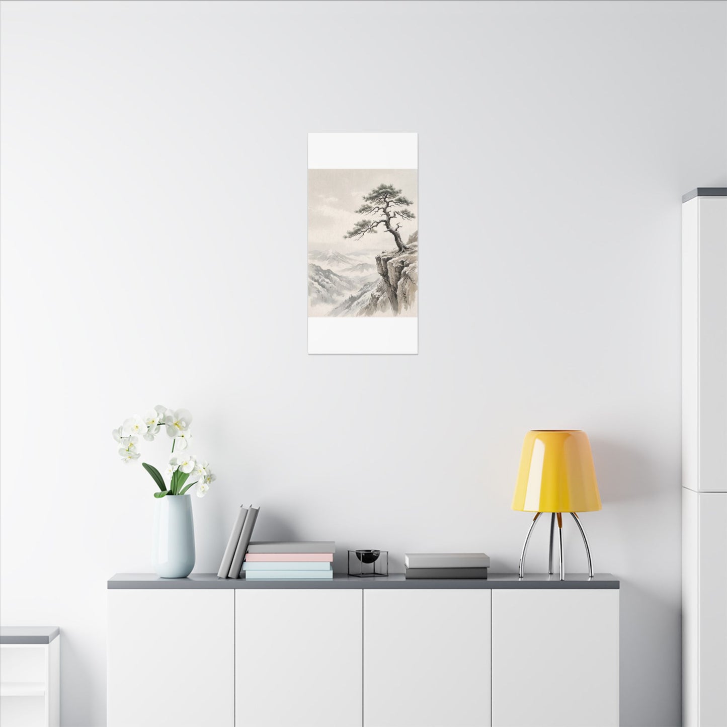 Seijaku Pine Tree Canvas Art - Japandi Japanese Pattern