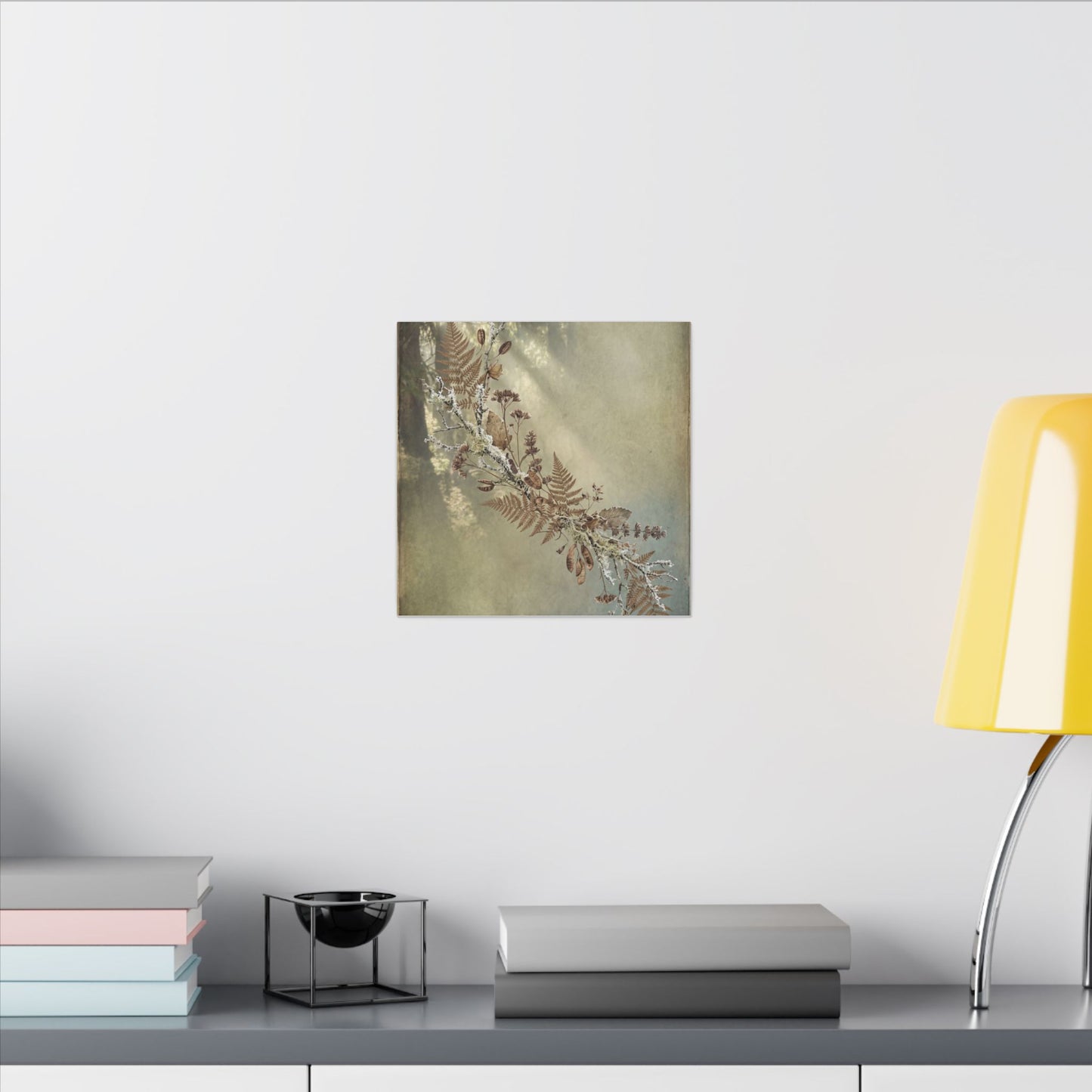 Winter Dried Flowers Forest Whimsy Canvas Art | Earthy Decor