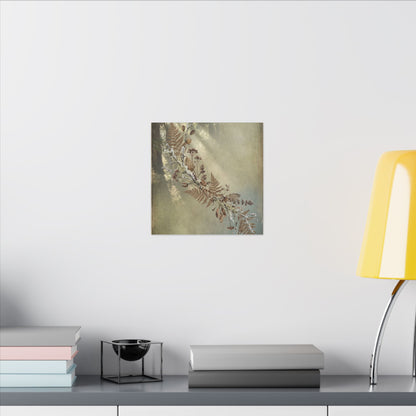 Winter Dried Flowers Forest Whimsy Canvas Art | Earthy Decor