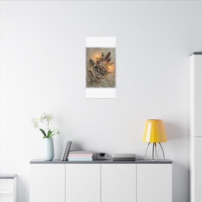 Dried Flowers Texture Canvas Art | Warm Japandi Art