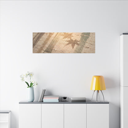 Autumn Bamboo Grove Japanese Pattern Canvas Art | Neutral Decor