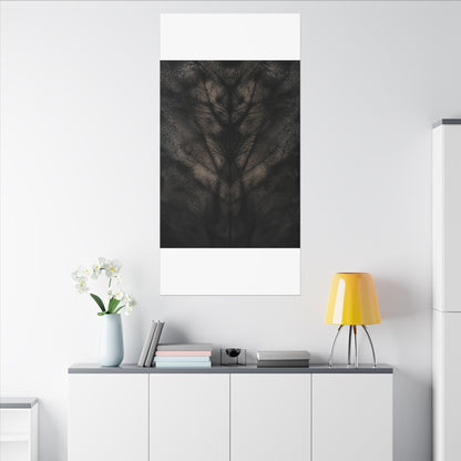 Seijaku Shadow Play Canvas Art - Dark Japandi Charcoal Ink