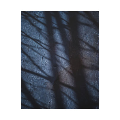 Dark Japandi Shadow Play in Moonlight | Moody Minimal Canvas Art
