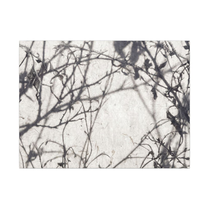 Winter Shadow Play Japanese Pattern Canvas Art | Elegant Decor