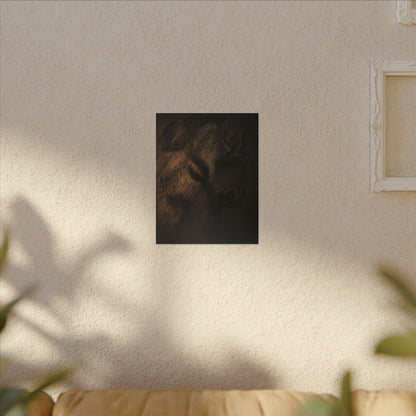Candlelight Shadow Play Canvas Art - Dark Japandi Ma