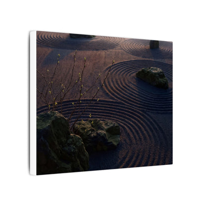 Spring Rock Garden Shadow Zen Canvas Art | Luxurious Decor
