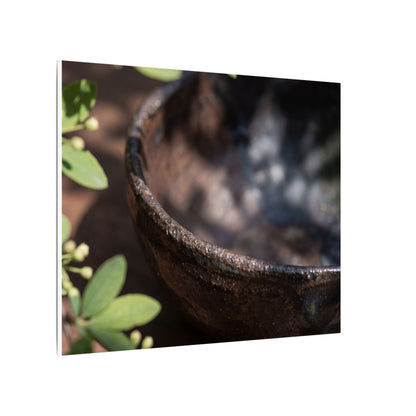 Ceramic Bowl Shadow Zen Canvas Art | Moody Dark Japandi Art