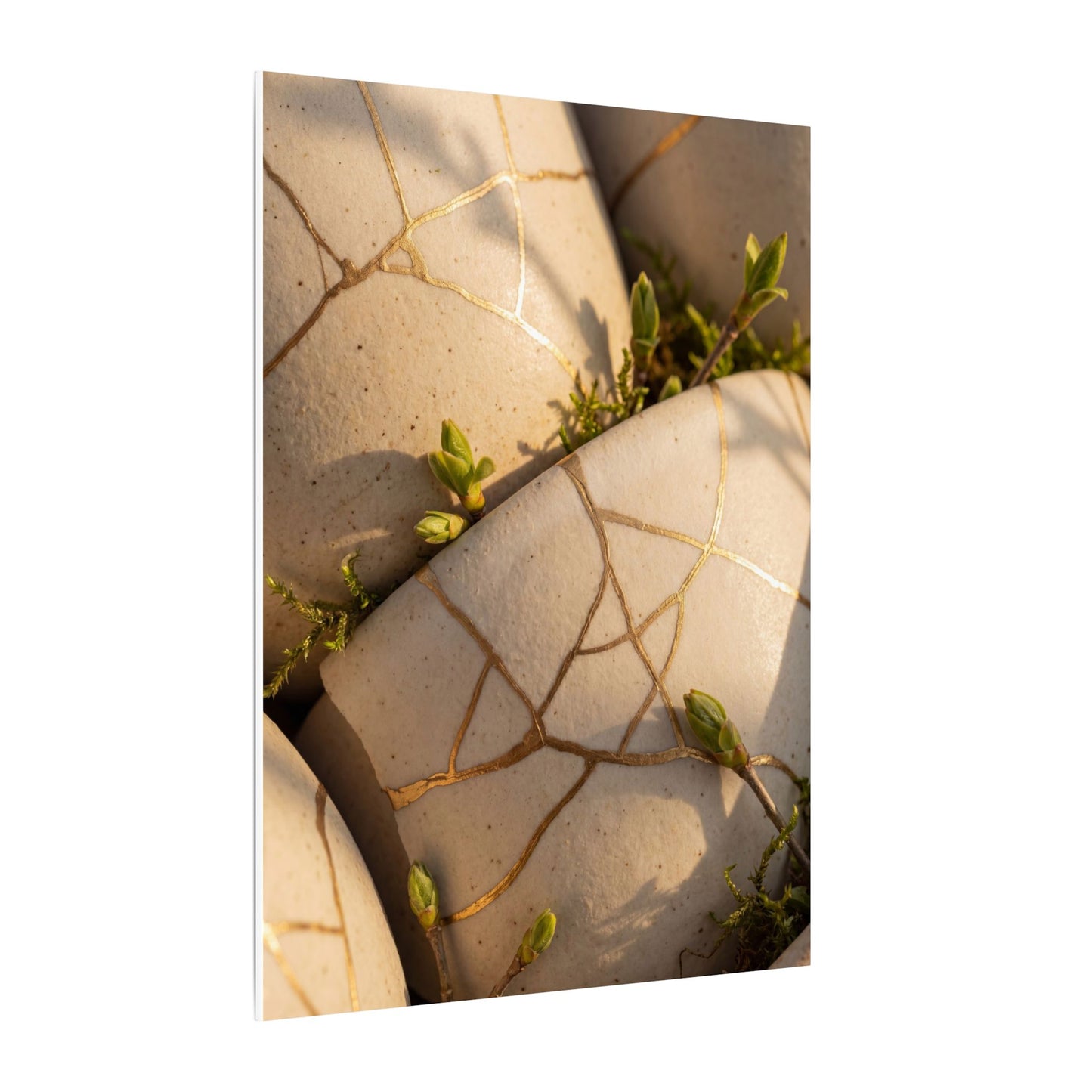 Spring Broken Pottery Gold Vein Canvas Art | Beautiful Decor