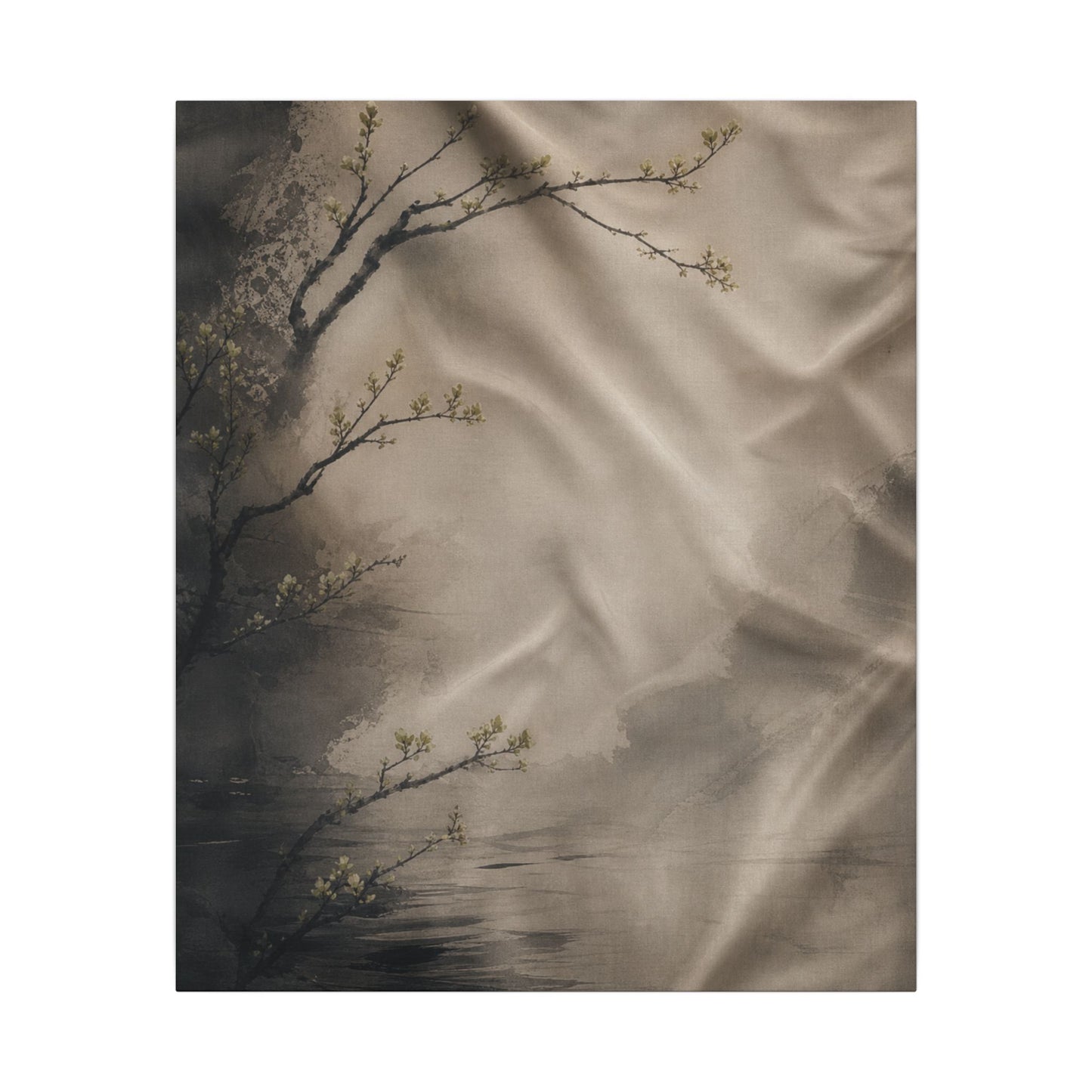 Silk Drape Canvas Art | Spring Japandi Japanese Pattern Art