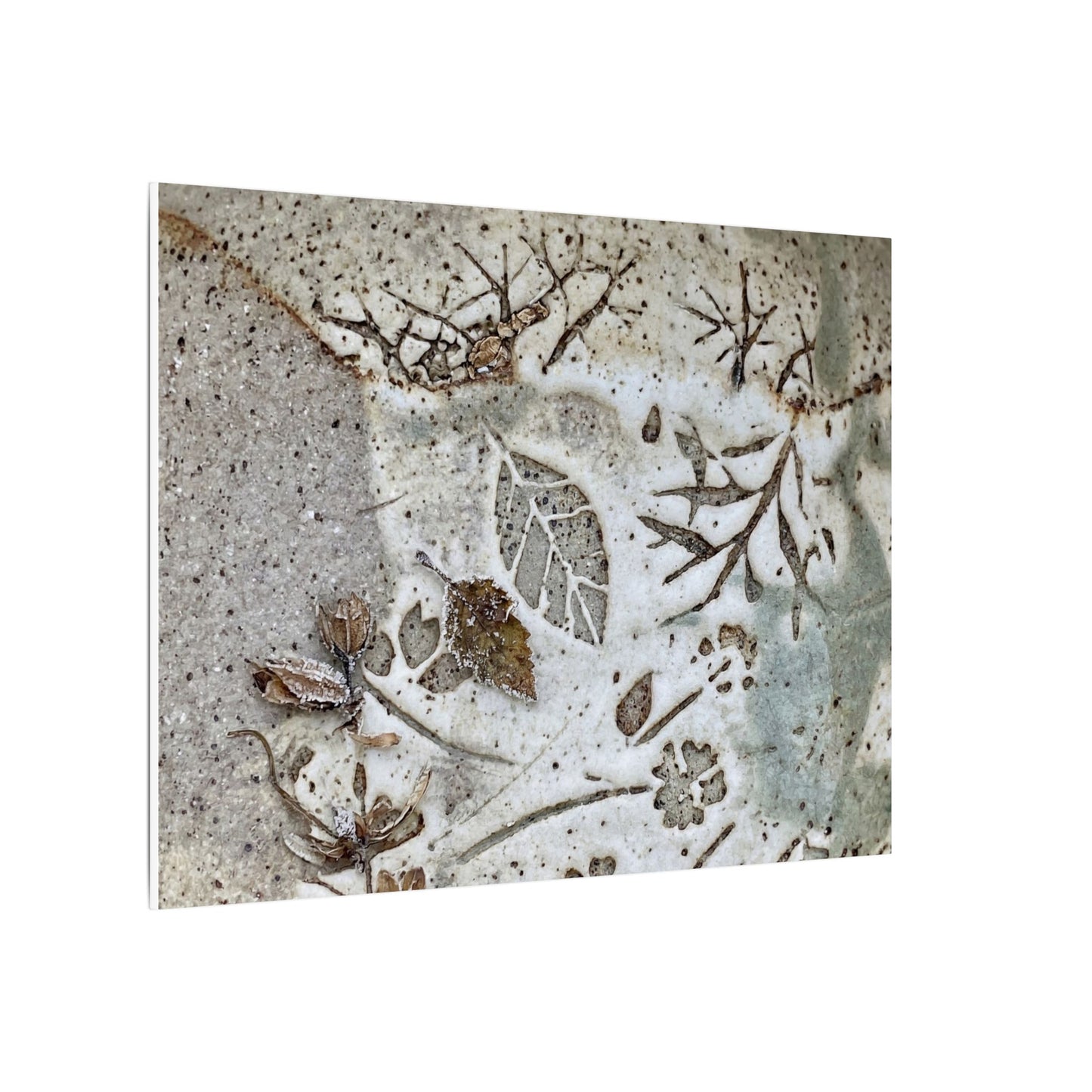 Ceramic Bowl Winter Canvas Art | Japandi Earthy Design