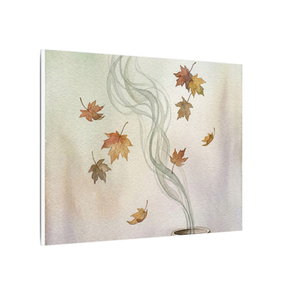 Incense Smoke Canvas Art | Autumn Japandi Watercolor Art