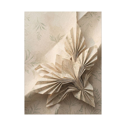 Paper Fold Summer Canvas Art | Japandi Neutral Design