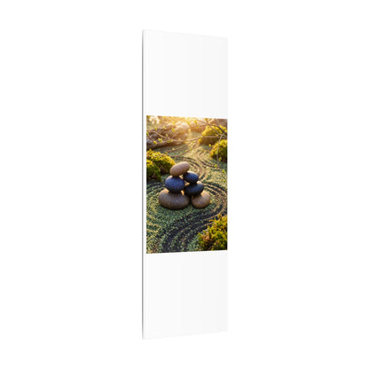 Zen River Stones in Golden Hour | Karesansui Canvas Art