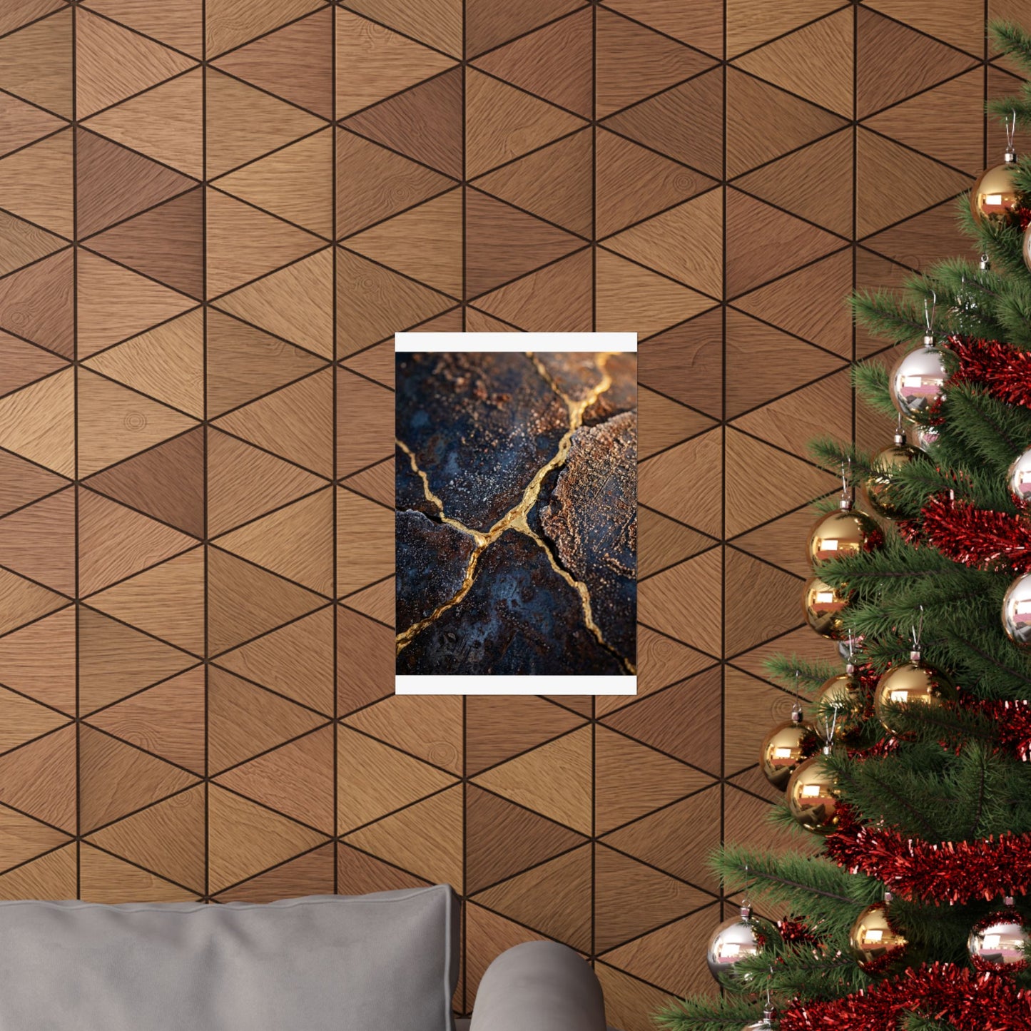Golden Hour Rust Patina Wall Art Print - Kintsugi Kanso