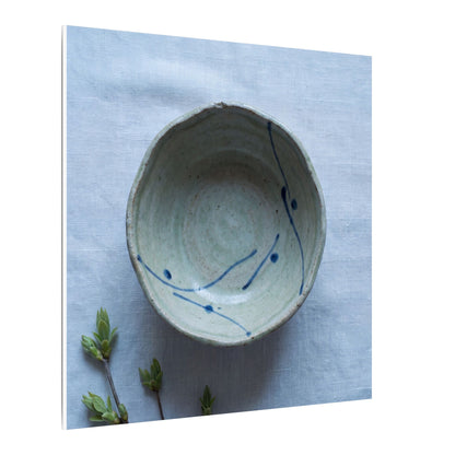 Spring Ceramic Bowl Minimal Line Canvas Art | Warm Decor