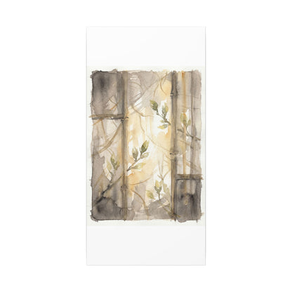 Shoji Screen Spring Canvas Art | Japandi Cozy Design