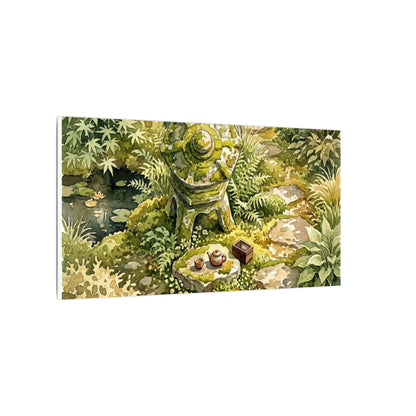 Datsuzoku Stone Lantern Canvas Art - Japandi Watercolor