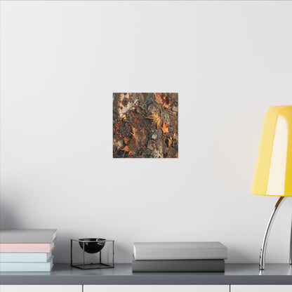 Rust Patina Canvas Art | Autumn Japandi Texture Art