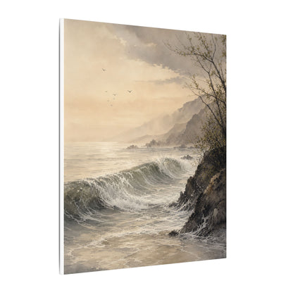 Ocean Wave Spring Canvas Art | Japandi Elegant Design