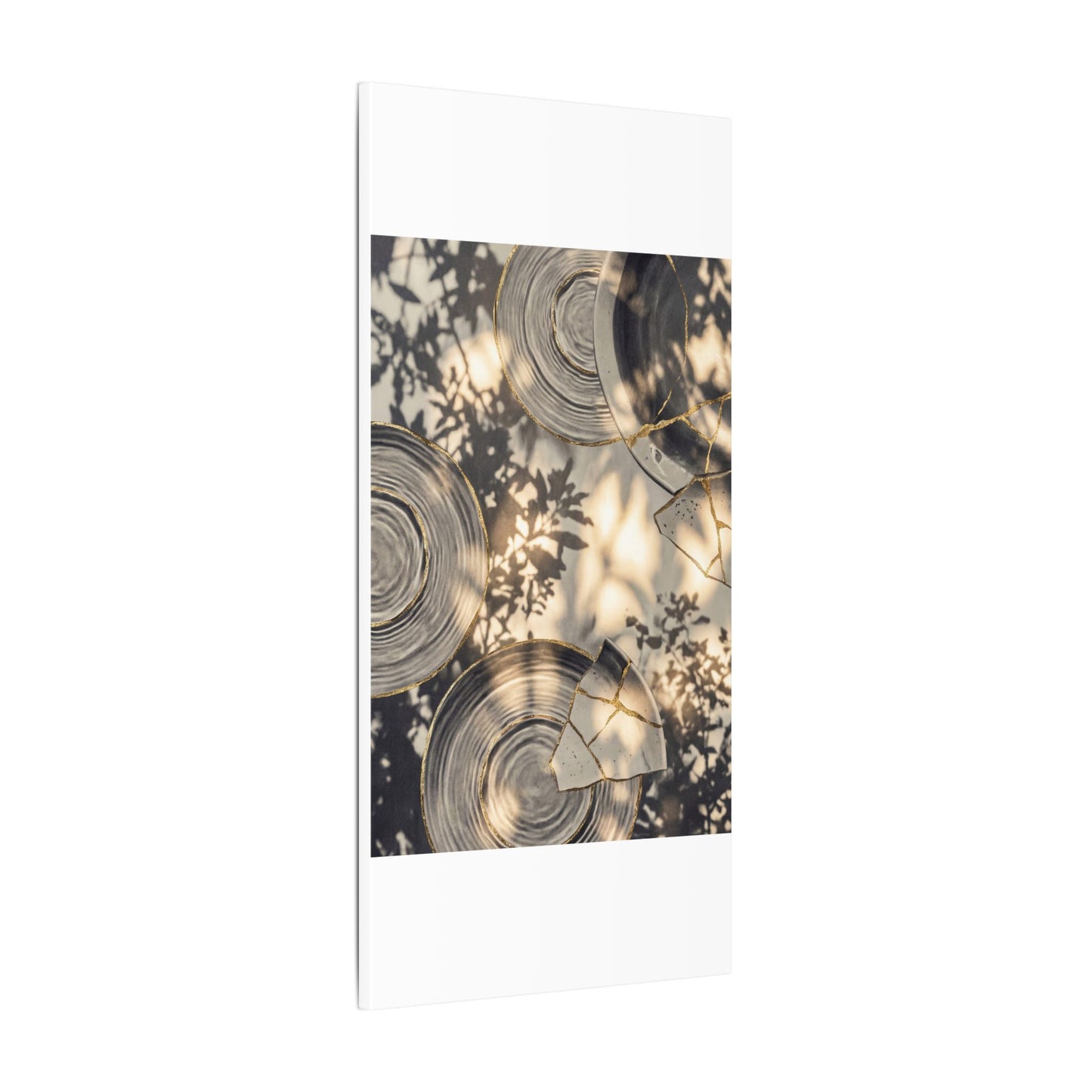 Healing Water Ripple Canvas Art - Gold Vein Kintsugi
