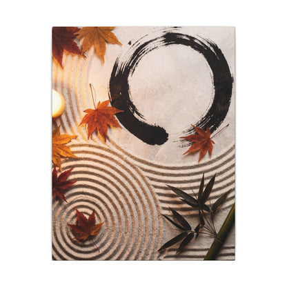 Tranquil Rock Garden Canvas Art - Enso Zen
