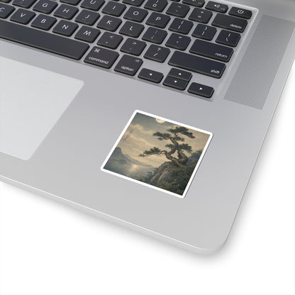Pine Tree Sticker | Summer Japandi Minimal Line Art