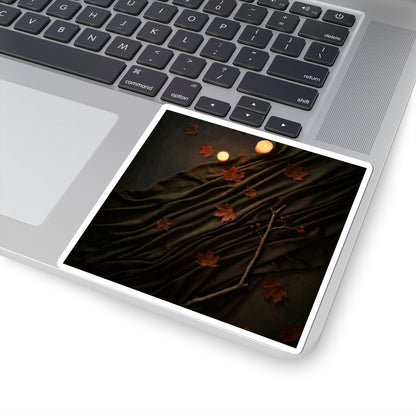 Dark Japandi Silk Drape in Candlelight | Moody Minimal Sticker