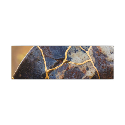 Fukinsei Rust Patina Canvas Art - Kintsugi Gold Repair