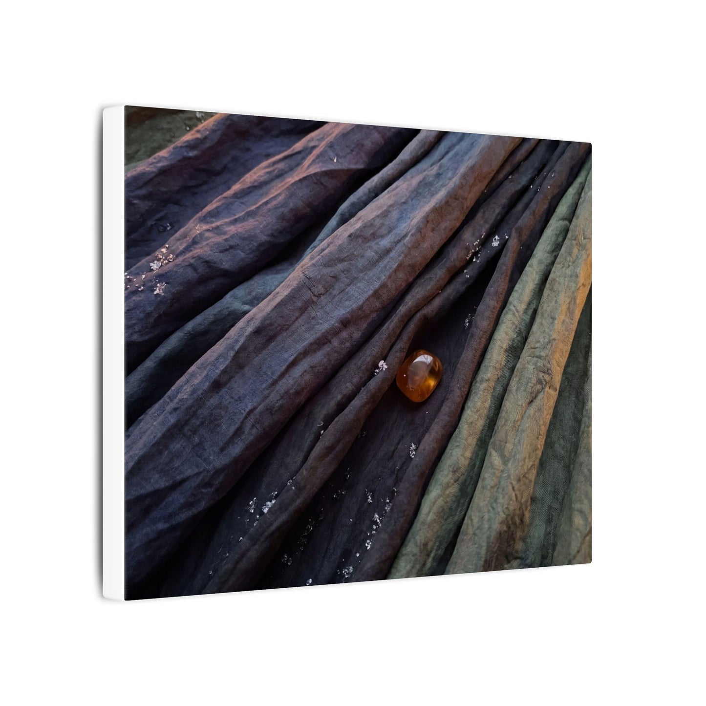 Silk Drape Shadow Zen Canvas Art | Moody Dark Japandi Art