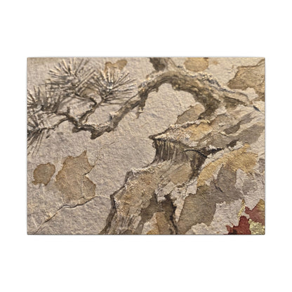 Pine Tree Canvas Art | Winter Japandi Japanese Pattern Art