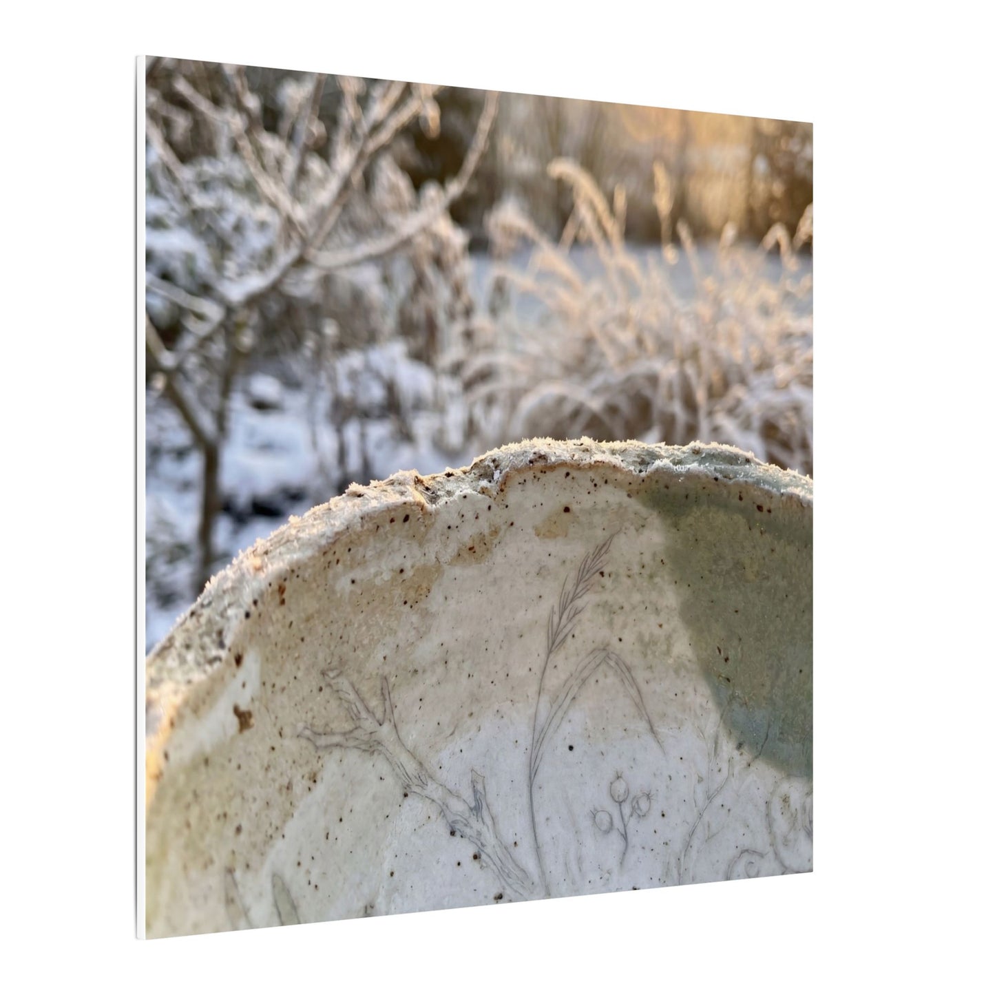 Ceramic Bowl Canvas Art | Winter Japandi Minimal Line Art