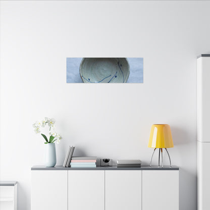 Spring Ceramic Bowl Minimal Line Canvas Art | Warm Decor