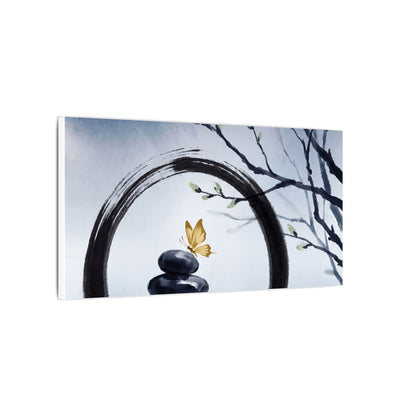 River Stones Spring Canvas Art | Zen Peaceful Design