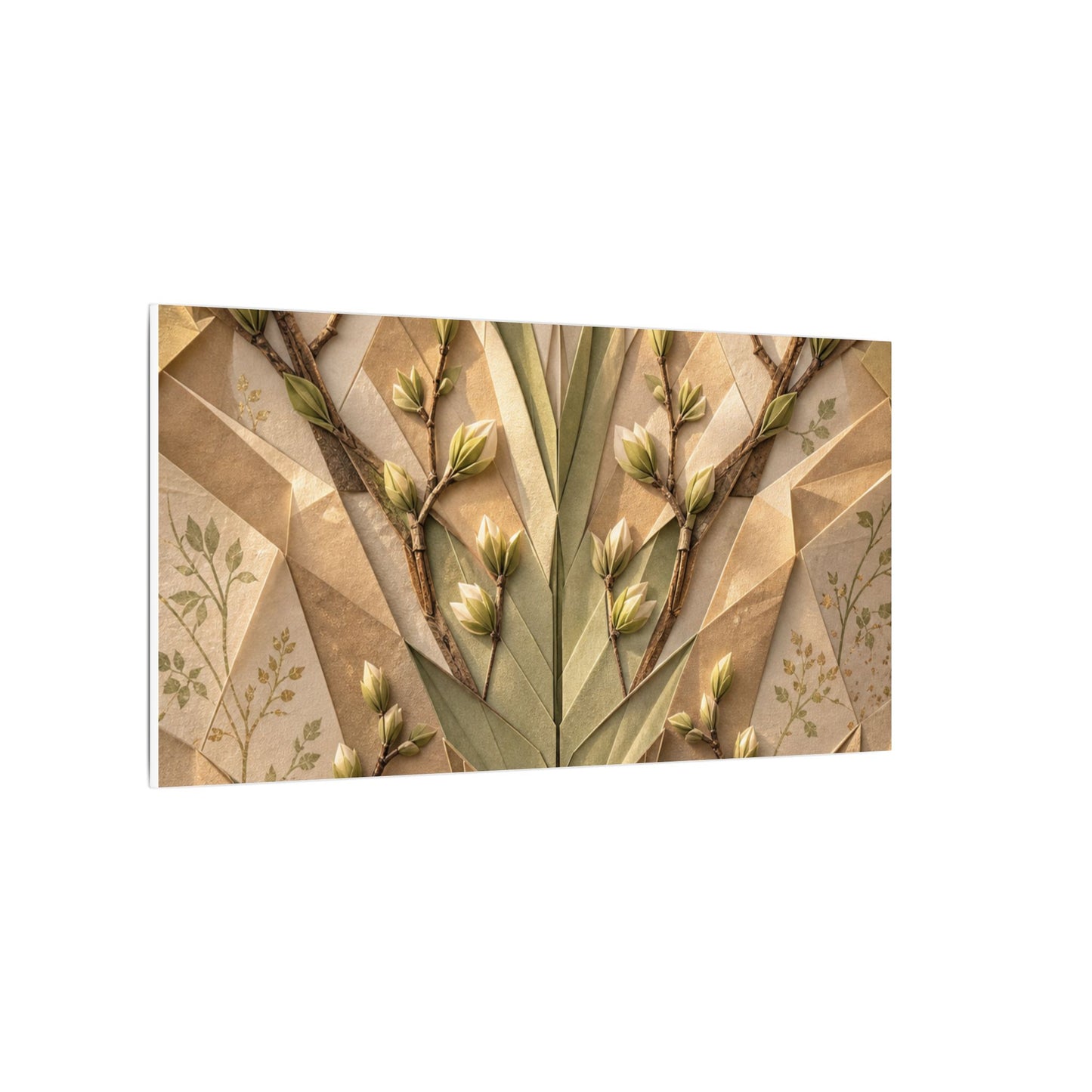 Kanso Paper Fold Canvas Art - Japandi Japanese Pattern