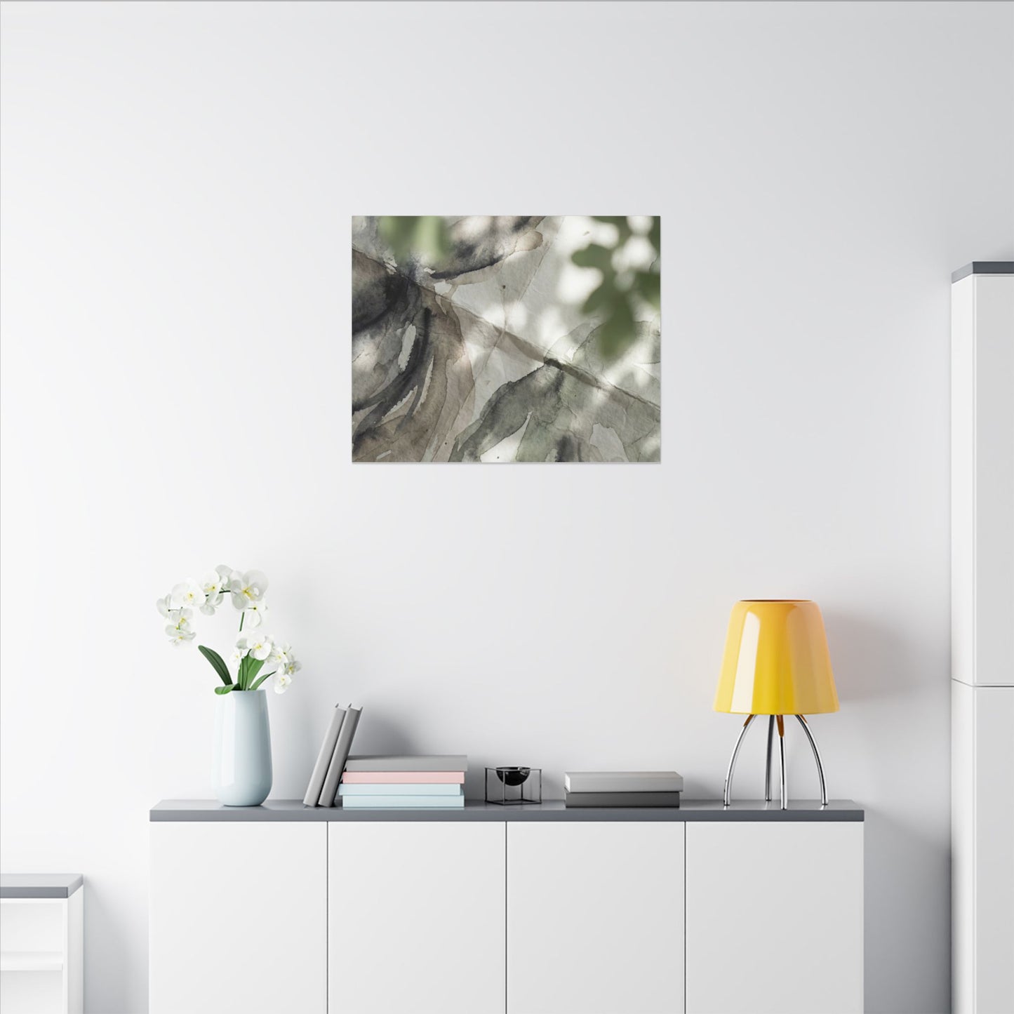 Spring Paper Fold Watercolor Canvas Art | Warm Decor
