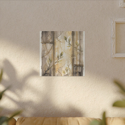 Shoji Screen Spring Canvas Art | Japandi Cozy Design