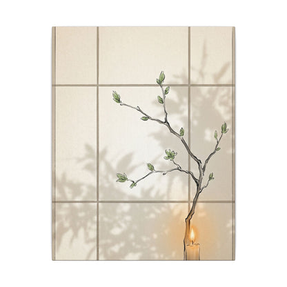 Shoji Screen Spring Canvas Art | Japandi Cozy Design