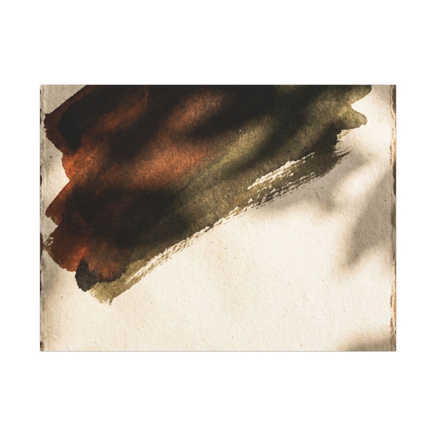 Ink Brushstroke Canvas Art | Summer Dark Japandi Moody Minimal Art