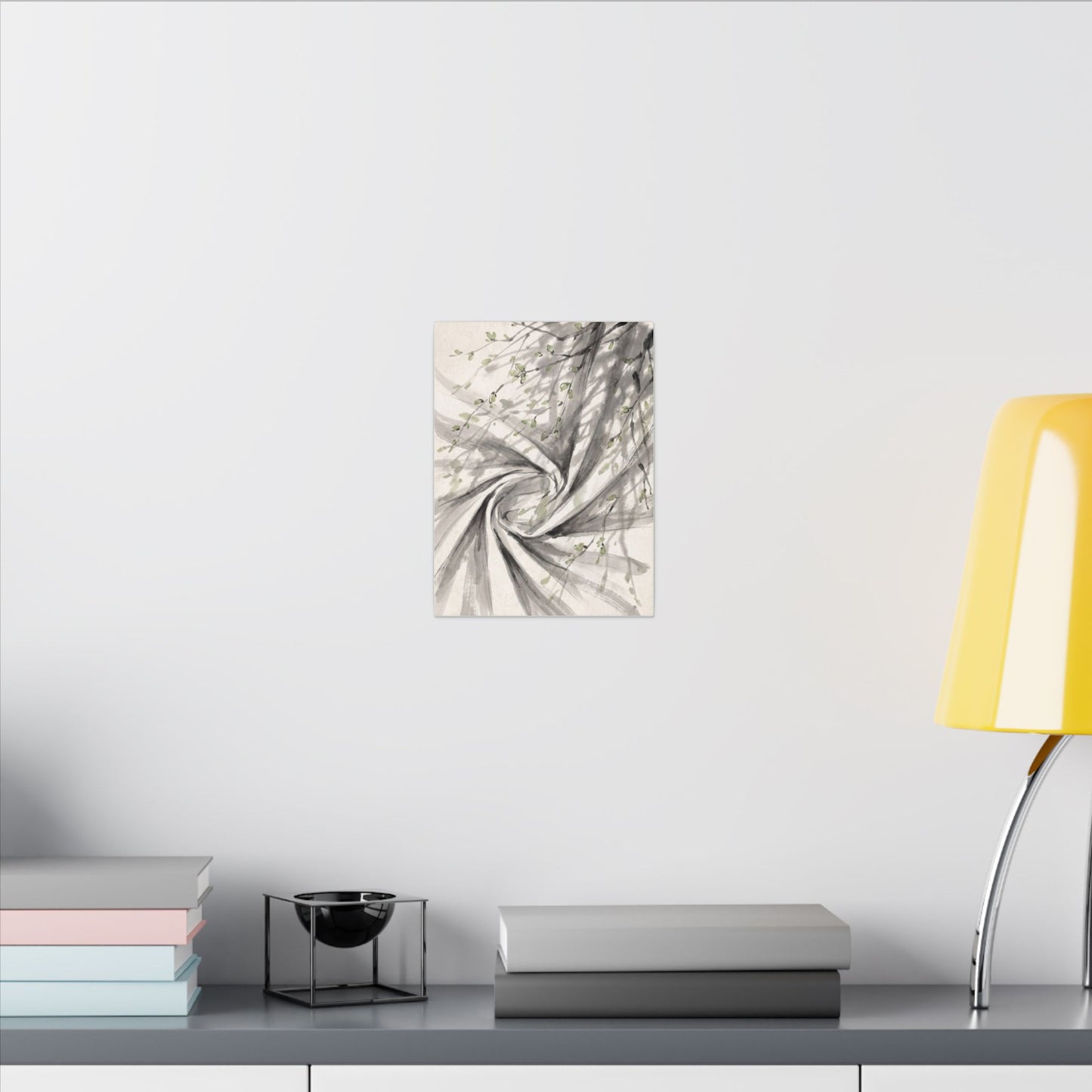 Silk Drape Spring Canvas Art | Zen Contemplative Design