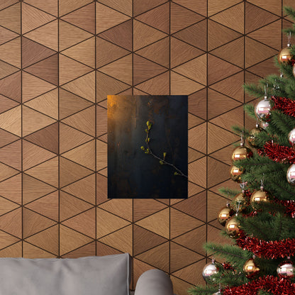 Bold Rust Patina Wall Art Print - Moody Minimal Dark Japandi