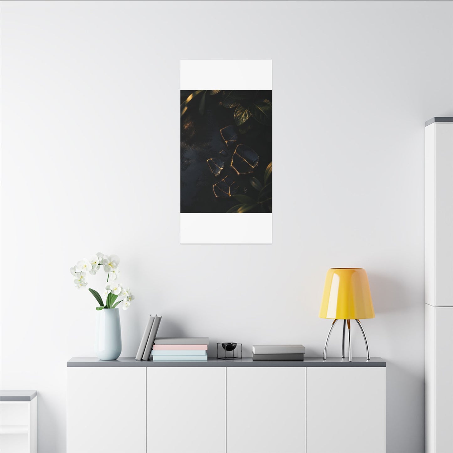 Summer Broken Pottery Moody Minimal Canvas Art | Atmospheric Decor
