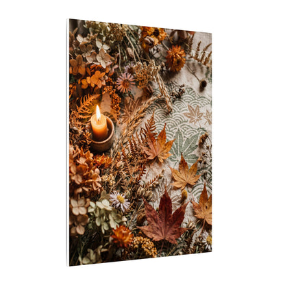 Candlelight Dried Flowers Canvas Art - Japandi Seijaku