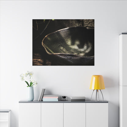 Sophisticated Ceramic Bowl Canvas Art - Dark Texture Dark Japandi